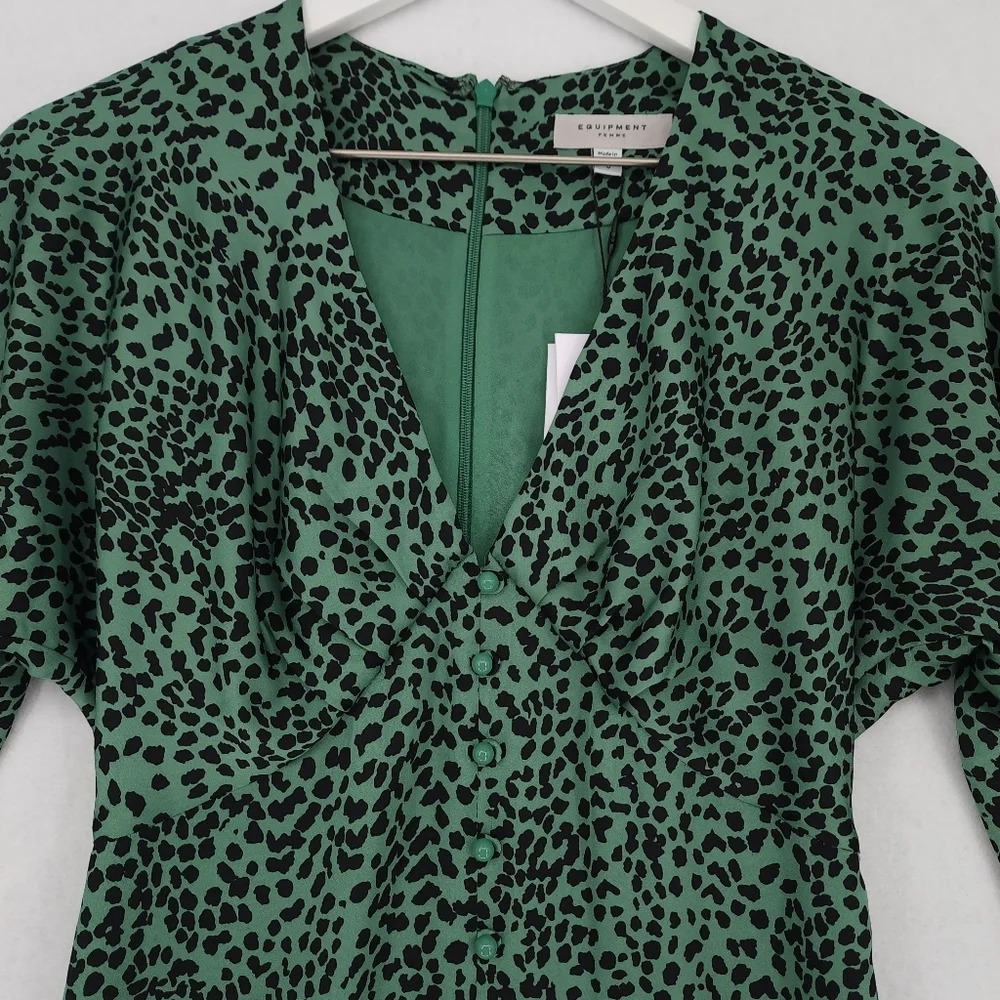 Equipment Rommily Animal Print Satin Dress - Picture 4 of 8